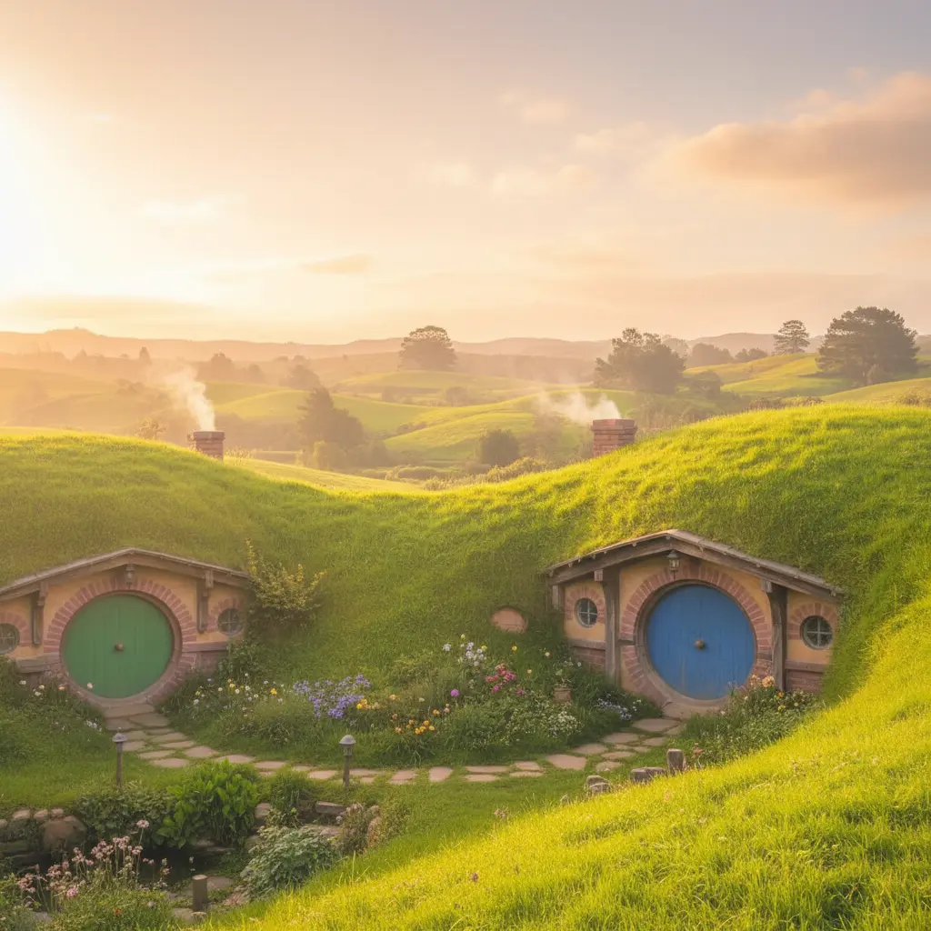 Hobbiton Movie Set